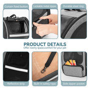 PETSFIT Dog and Cat Backpack Carrier Expandable with Great Ventilation — view 7