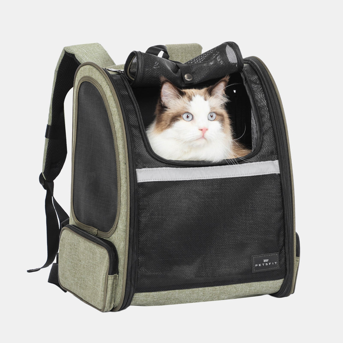 PETSFIT Dog and Cat Backpack Carrier Expandable with Great Ventilation